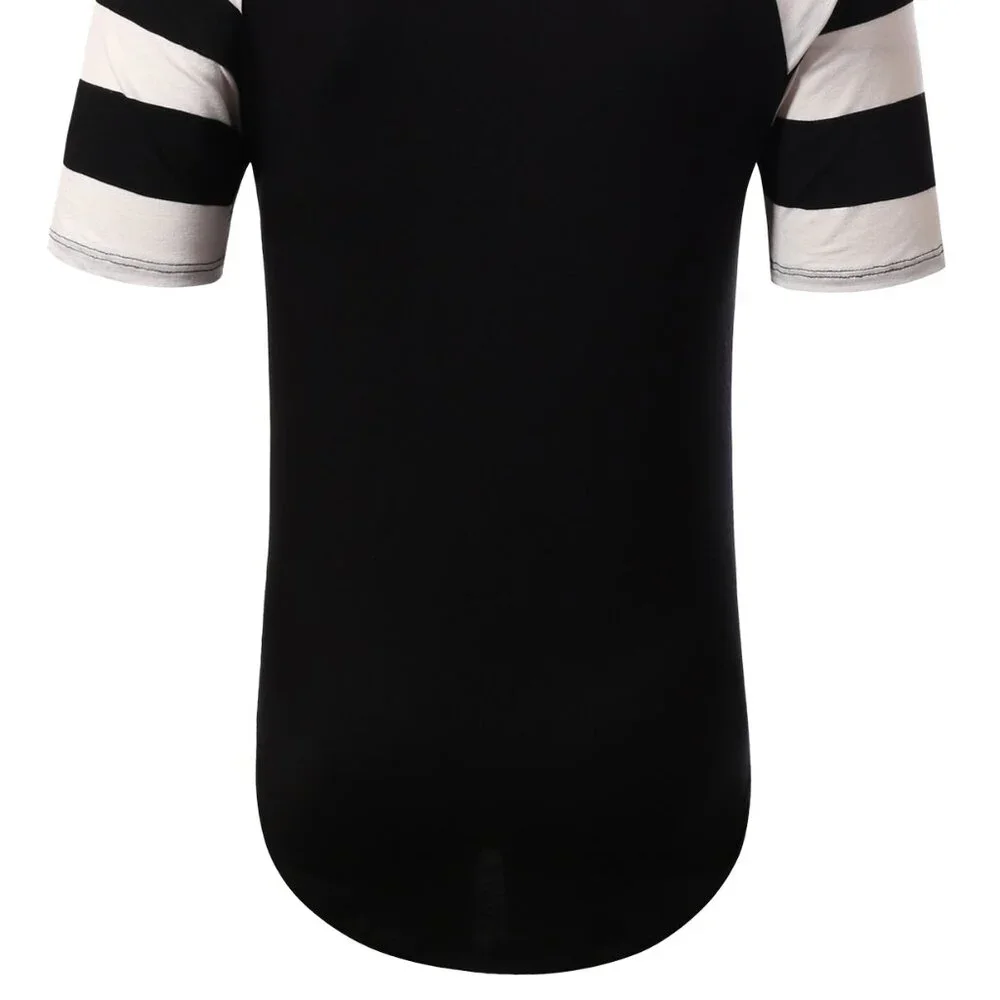 FXN Men's Hipster Short Sleeve Tee BlackWhite - Picture 3 of 3
